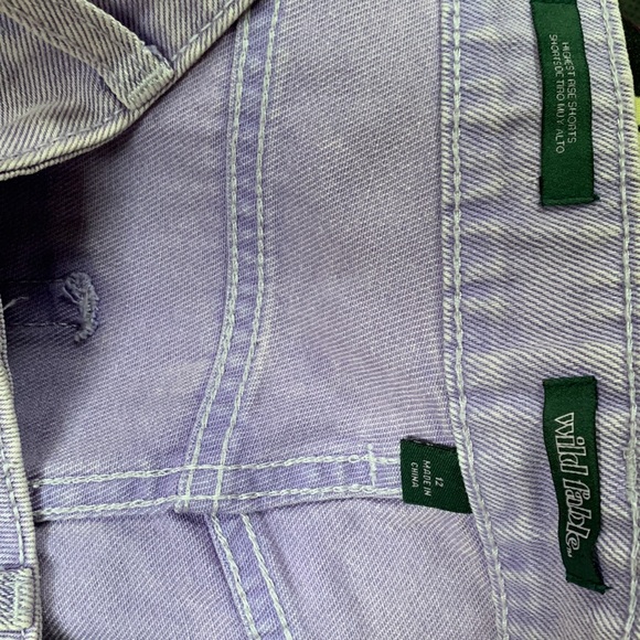 💜Denim high rise shorts lavender purple Wild Fable size 12 - Picture 5 of 5